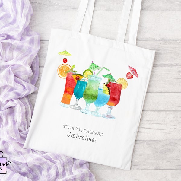 Cocktail Tote Bag | Personalised | Girls Trip Bag | Bestie Holiday Bag | Girls Holiday Beach Bag | Cocktail Gift | Holiday Gift | Accessory