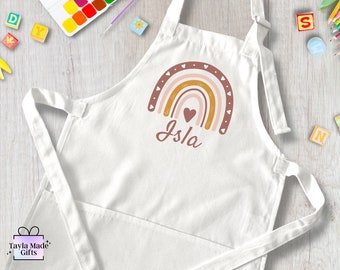 Rainbow Apron | Personalised | Child's Apron | Messy Crafts Apron | Baking Apron | Child Baking Gift | Child Art Gift | Unique Birthday Gift