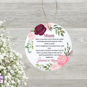 Mum Keepsake Gift | Gift to Mum from Daughter or Son | Hanging Decoration | Sentimental Poem Gift | Birthday Gift for Mum / Mom / Mummy