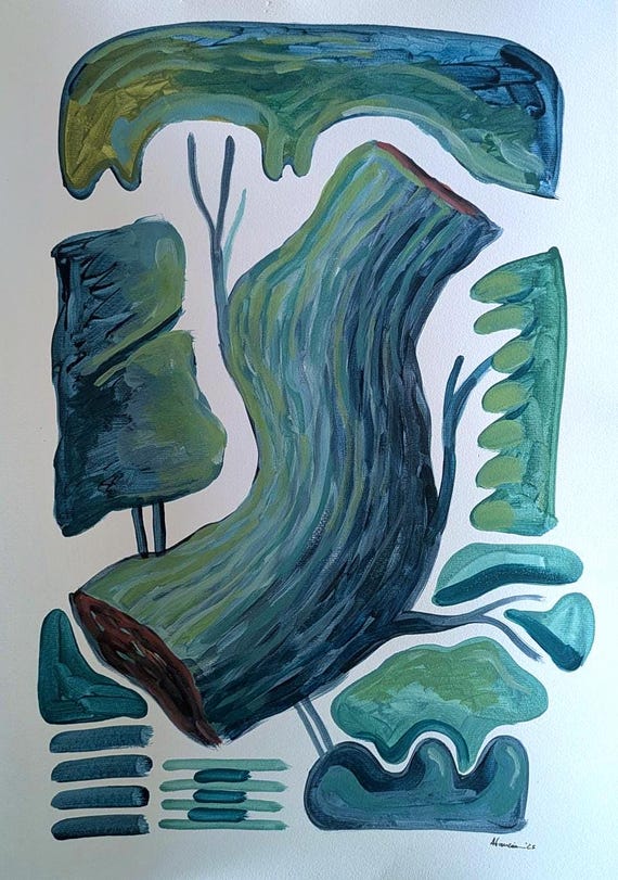 Tree Trunk - Original Painting