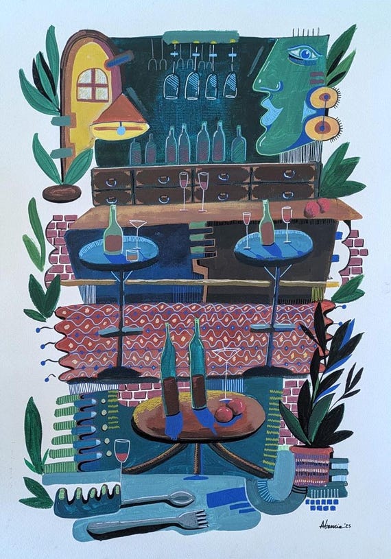 Midnight at the Bar – Original Painting