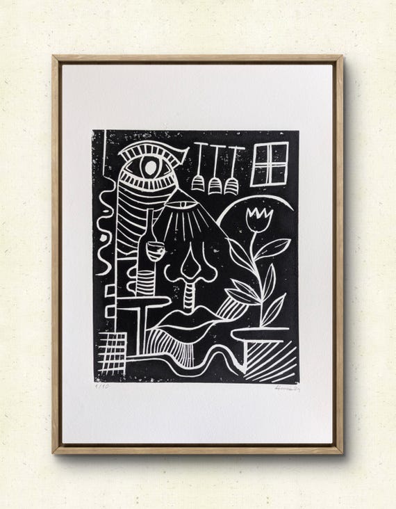 High State – Limited Edition Linoleum Print 1/10