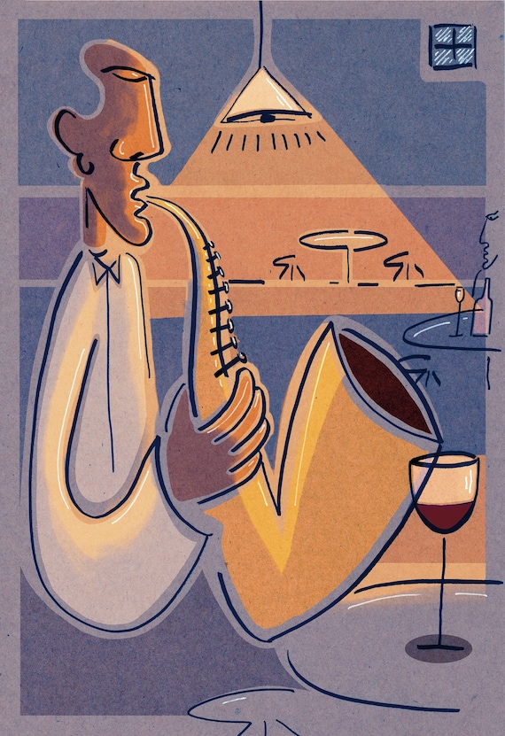 Saxophonist - Limited Edition Art Print