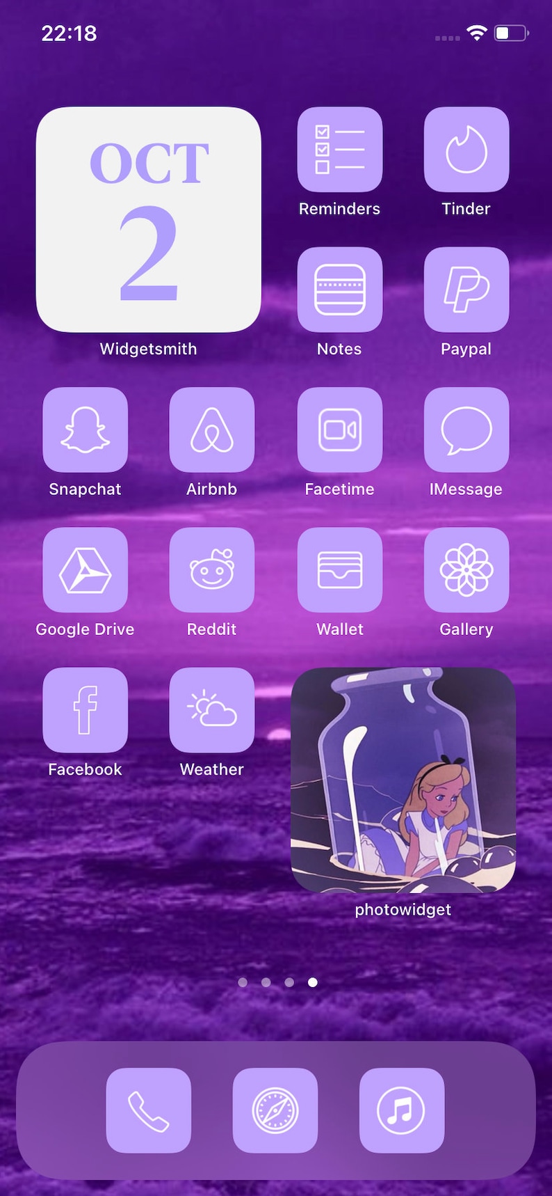 Photos App Icon Aesthetic Purple Galeria Szablonow