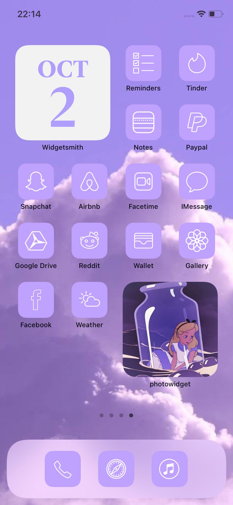 60 Lavender Purple Aesthetic App Icon iOS 14 App Icon | Etsy