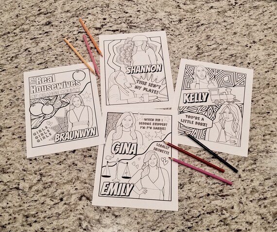 Download Rhoc Printable Coloring Pages The Real Housewives Of Orange Etsy