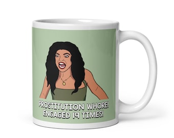 Real Housewives of New Jersey RHONJ Teresa Giudice Prostitution Whore Engaged 19 Times coffee mug | Reality TV Bravo gift