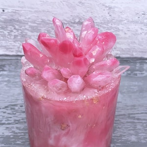 Faux Geode Quartz Cluster Cylinder Funeral Cremation Engraved Urn, Memorial Ashes Keepsake Small Urn