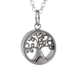 Sterling Silver Tree of Life Cremation Memorial Keepsake Urn Necklace, Bereavement Jewelry, Funeral Cremation Ash Pendant