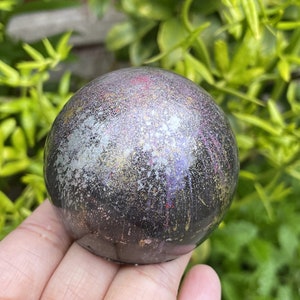 Galaxy Themed Sphere Cremation Urn, Memorial Ashes Keepsake Mini Urn, Resin Urn