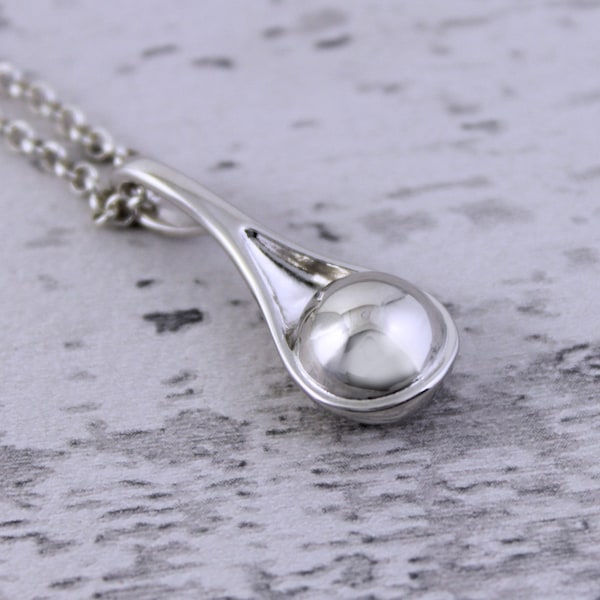 Sterling Silver Spoon Cremation Memorial Keepsake Engraved Urn Necklace, Bereavement Jewelry, Funeral Cremation Ash Pendant