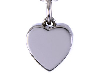 Sterling Silver Small Heart Cremation Memorial Keepsake Engraved Urn Necklace, Bereavement Jewelry, Funeral Cremation Ash Pendant