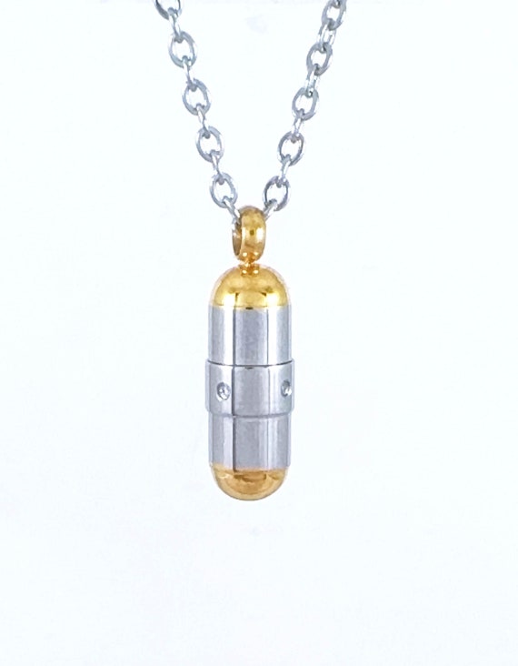 JewelryWe Collana Urna Ciondolo A Capsula Apribile Con Ali D'Angelo – Impermeabile, In Acciaio Inox - copertina