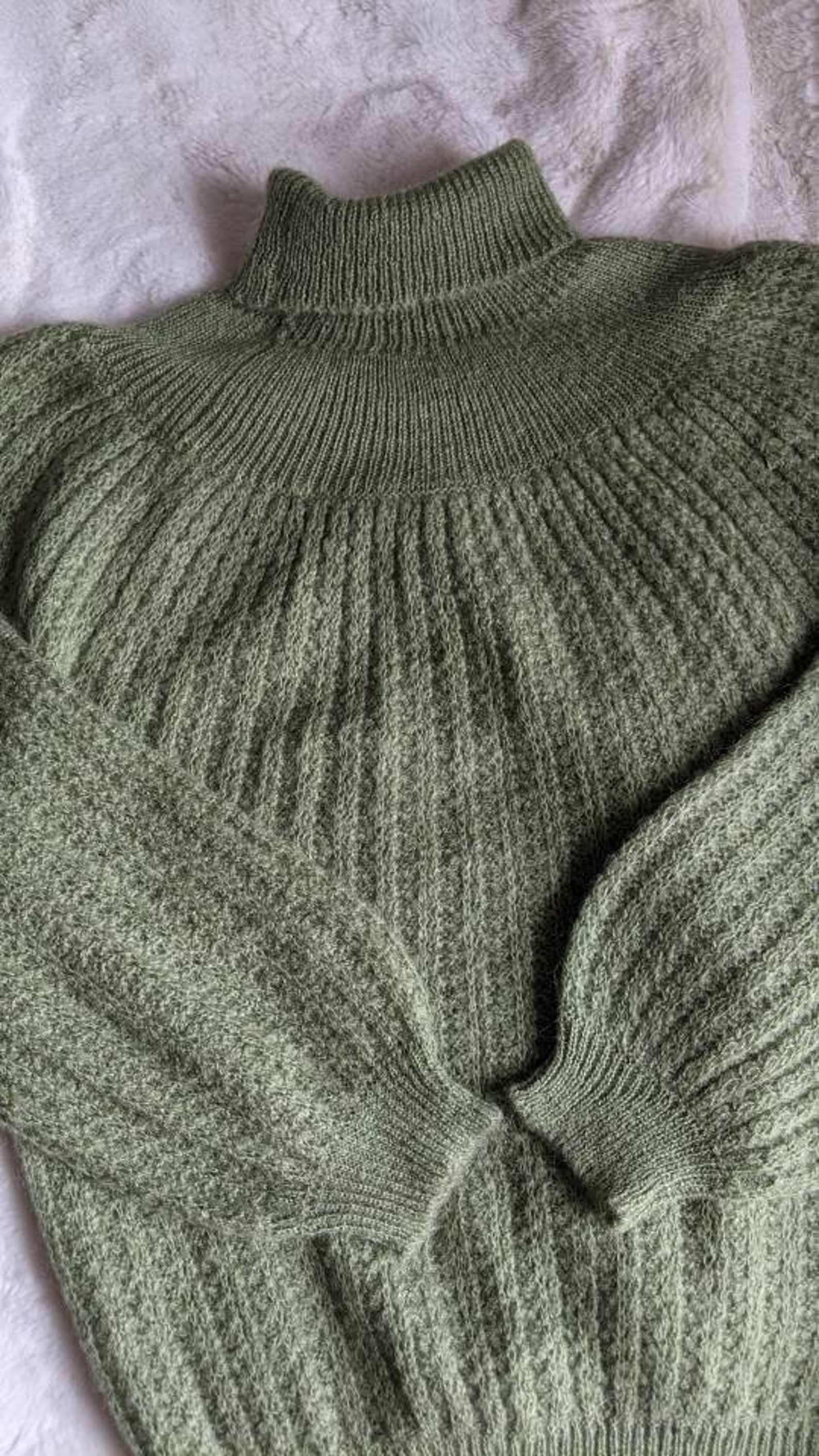 Beautiful sage green knit sweater | Etsy