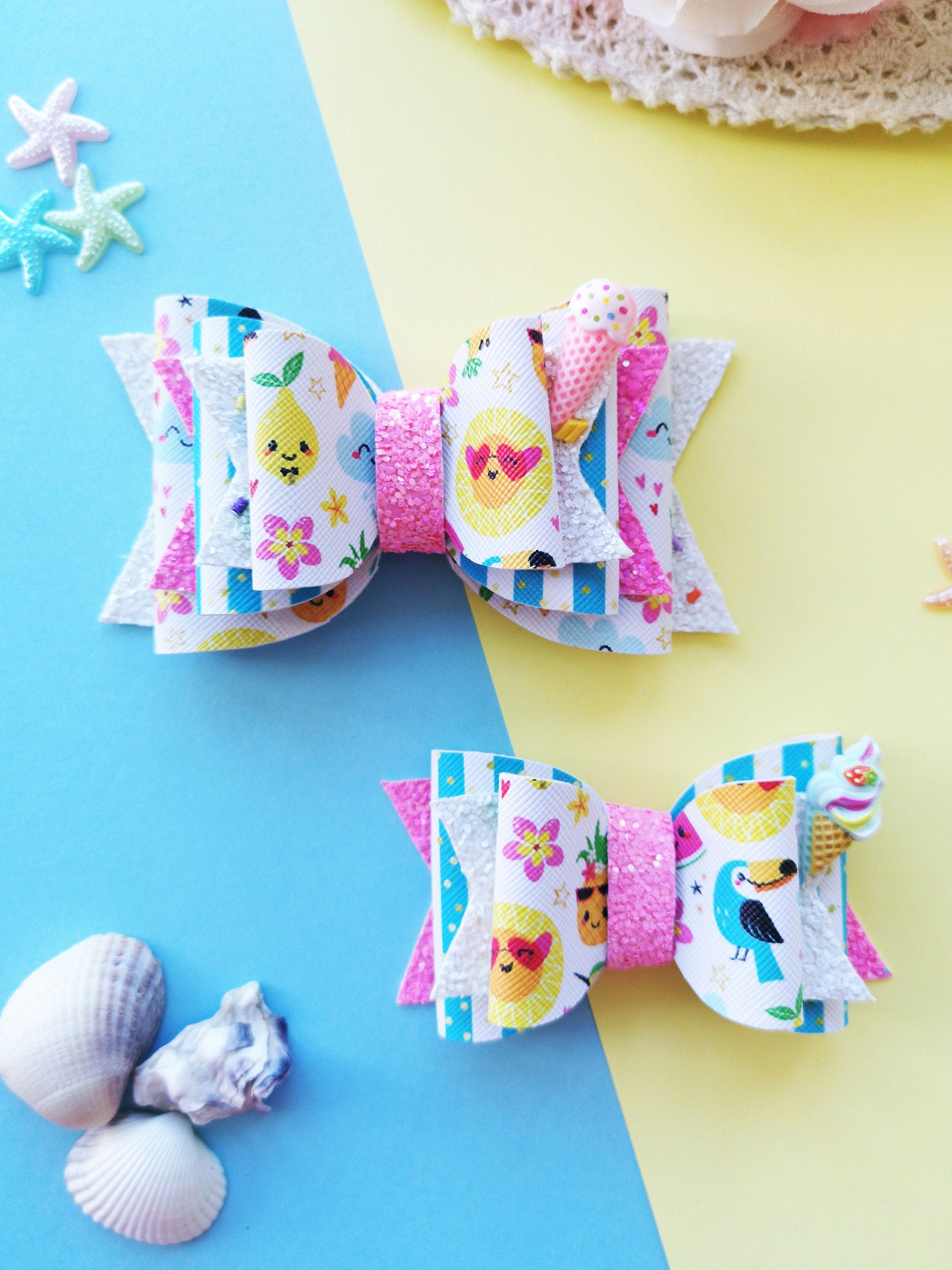 Kawaii hair accessories kawaii hair clip summer hair bow Etsy