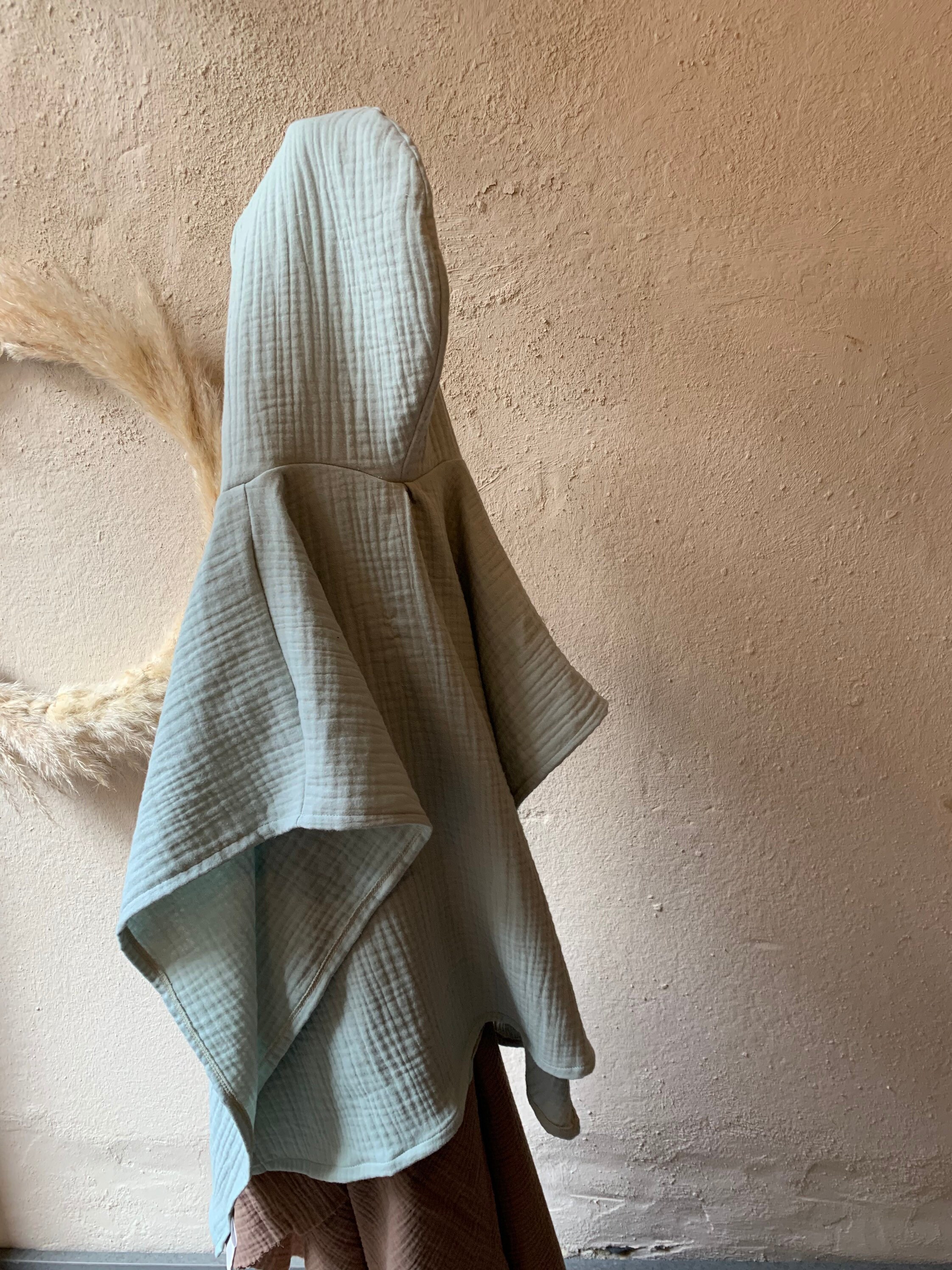 Poncho Muslin Poncho Bath Poncho Muslin Bathrobe Surf Poncho Etsy