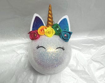 Unicorn Glitter Ornaments