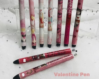 Alla hjärtans dag glittergelpenna, epoxipenna, Inkjoy