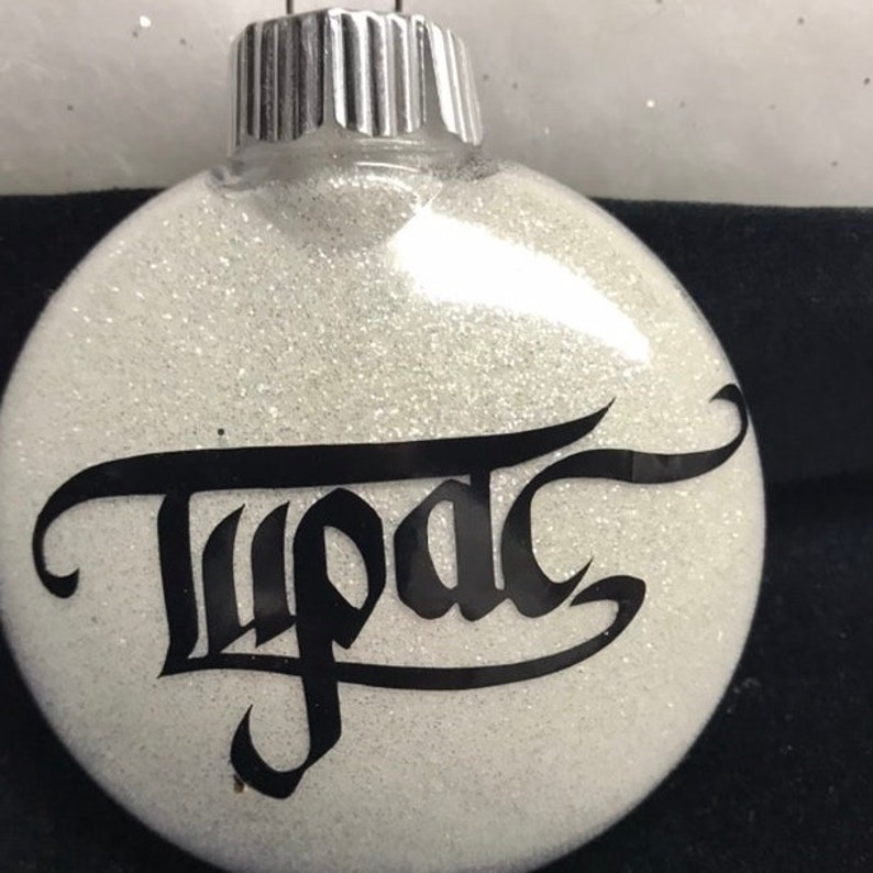 Rapper-inspired Glitter Christmas Ornament, Hip Hop, Rap, Shady, Tupac ...