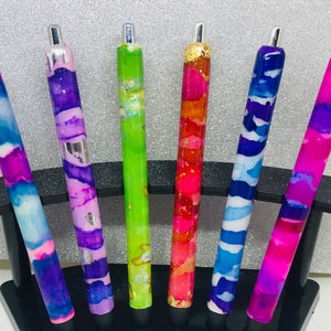 Alcohol Ink Resin Pen, Glitter Pen, Inkjoy Gel Pen, Custom, Personalized