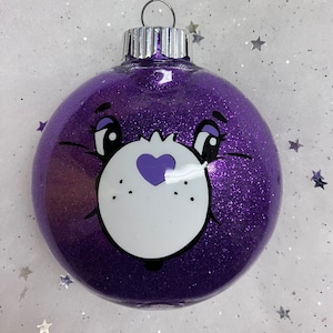 Bear Glitter Ornament Purple-Harmony
