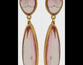 Pink Tear Drop Earrings