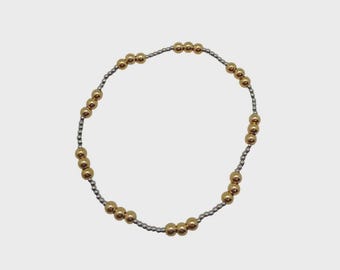 Mixed Metal Beaded Bracelet