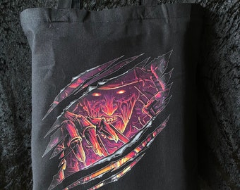 Horror characters tote bags