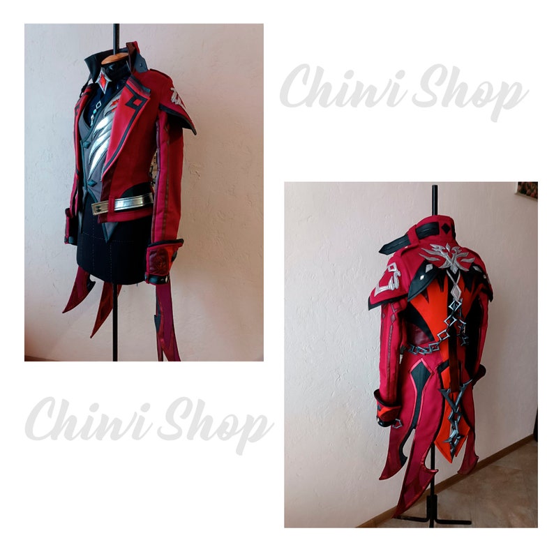 Diluc Red Dead of Night Genshin Cosplay Costume. Custom order image 4