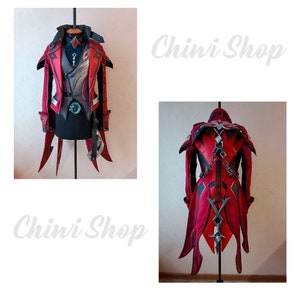 Diluc Red Dead of Night Genshin Cosplay Costume. Custom order image 3