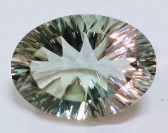 Bague Pierre Précieuse Améthyste Verte AAA+ 65.75 Ct - Ovale Taillée - Création Lab