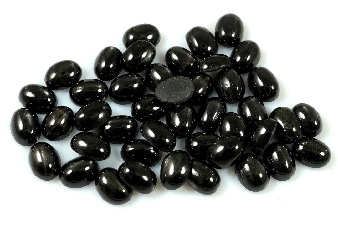 Black Star Gemstone/natural Black Star Diopside Oval Cabochon Stone ...