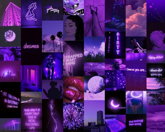 Purple Feels Wall Collage Kit 48 Images Etsy New Zealand Purple Feels Wall Collage Kit 48 Images Etsy New Zealand