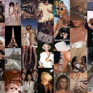 GLAMOUR AESTHETIC Digital Wall Collage Kit (60 Images)