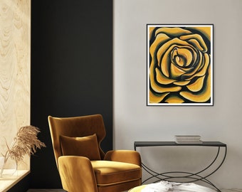 Print - 'Yellow Rose' - Friendship - Rose Collection - Giclee Art Print