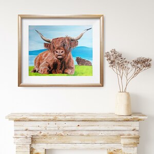 Kunstdruck - Maisie Moo - Highland Cow - Kunstdruck - Acryl Kunstdruck