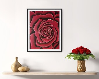 Print - 'Red Rose' - Love & Passion - Rose Collection - Giclee Art Print