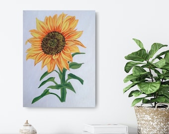 Arte Original - Girasol en el jardín - Colección Flores en el jardín