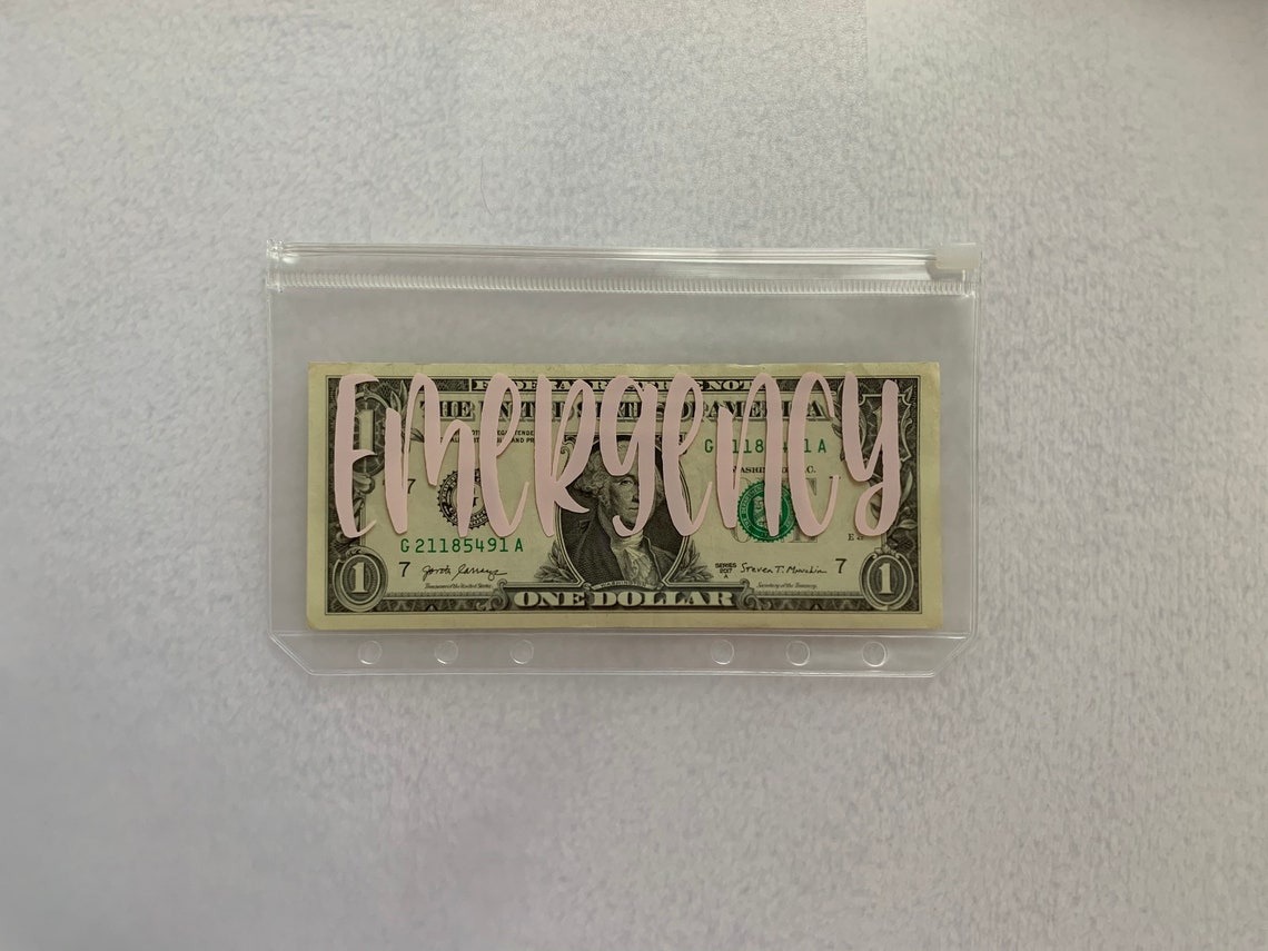 Custom Vinyl Zippered Envelopes Zipper Clear Pouch Cash Etsy