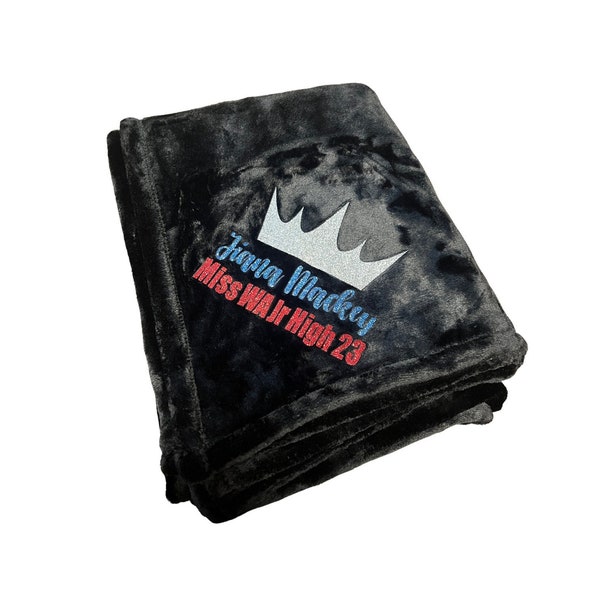 Custom Logo Fleece Blanket Etsy