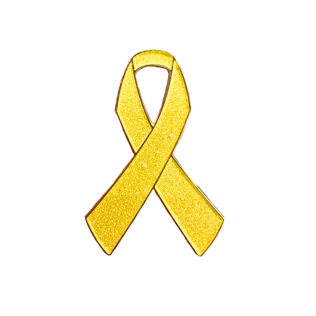 Pageant Button Ribbon Yellow Glitter Ribbon Awareness Magnet: Magnetic Fashion Accessory ...