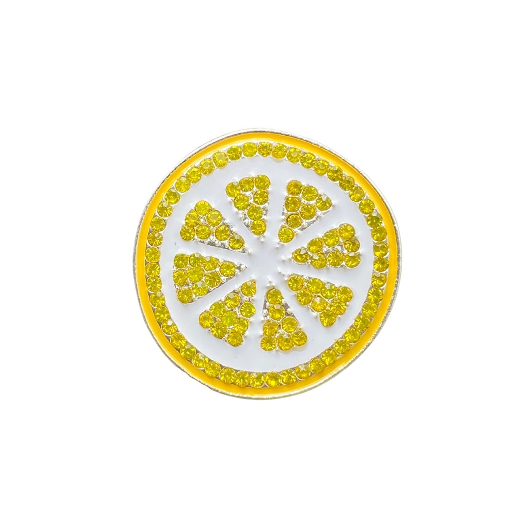 Lemon Slice Fruit Rhinestone Magnet Pageant Contestant Number Sashes ...