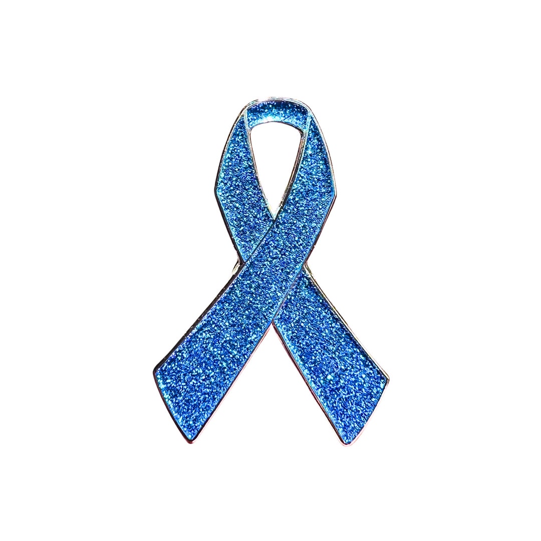 Pageant Button Ribbon Blue Glitter Ribbon Awareness Magnet: Magnetic Fashion Accessory ...