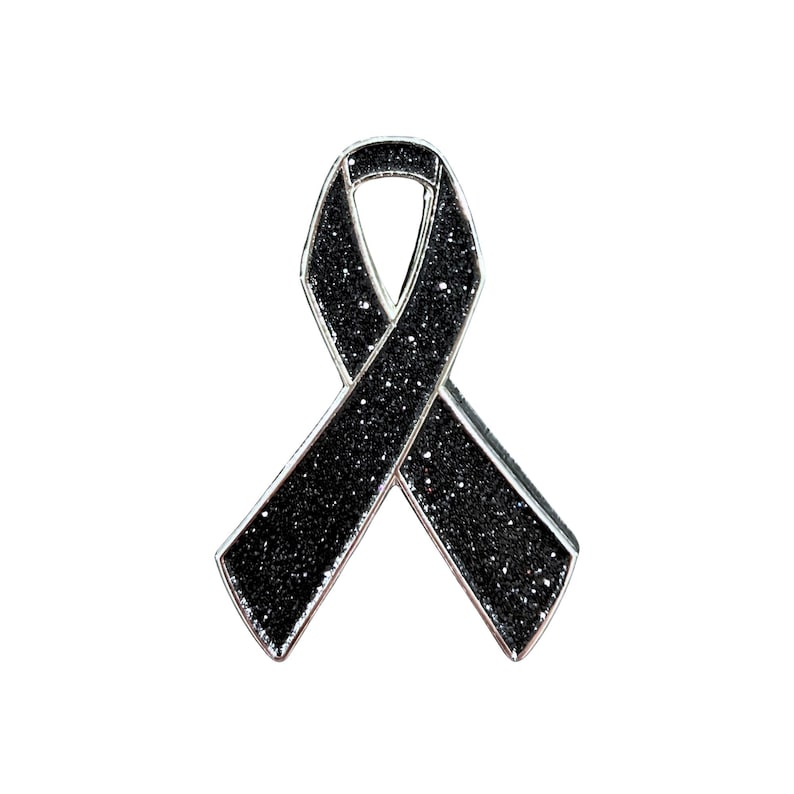 Pageant Button Ribbon Black Glitter Ribbon Awareness Magnet: Magnetic Fashion Accessory ...