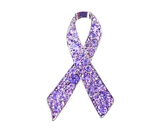 Purple Ribbon Awareness: Pageant Contestant Number Magnet Sashes Fashion Accessory Gift Button Pin Lapel Magnetic