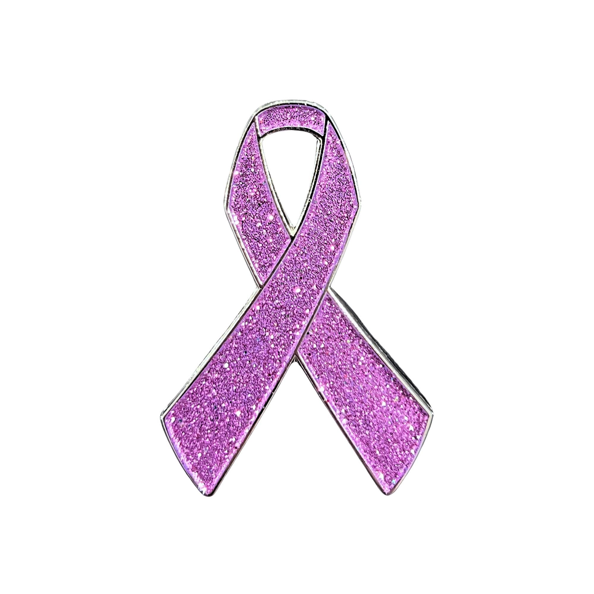 Pageant Button Ribbon Purple Glitter Ribbon Awareness Magnet: Magnetic Fashion Accessory ...