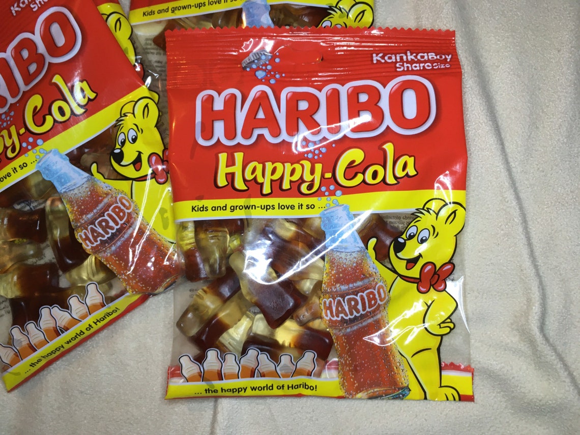 Halal Infused Gelatin Haribo Snack Happy Cola Gummy Cola Etsy