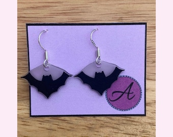 Bat Earrings 925 Sterling Silver Halloween Earrings Halloween Jewellery Gothic Bat Earrings Gothic Earrings Spooky Earrings