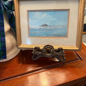 Small Watercolor Beach and Pier painting
