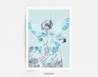 Butterfly Warlock Printable Art Digital Print Instant Download